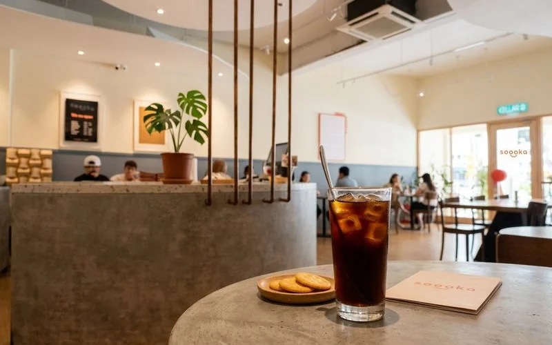Glass of cold brew kopi at Soooka Cafe