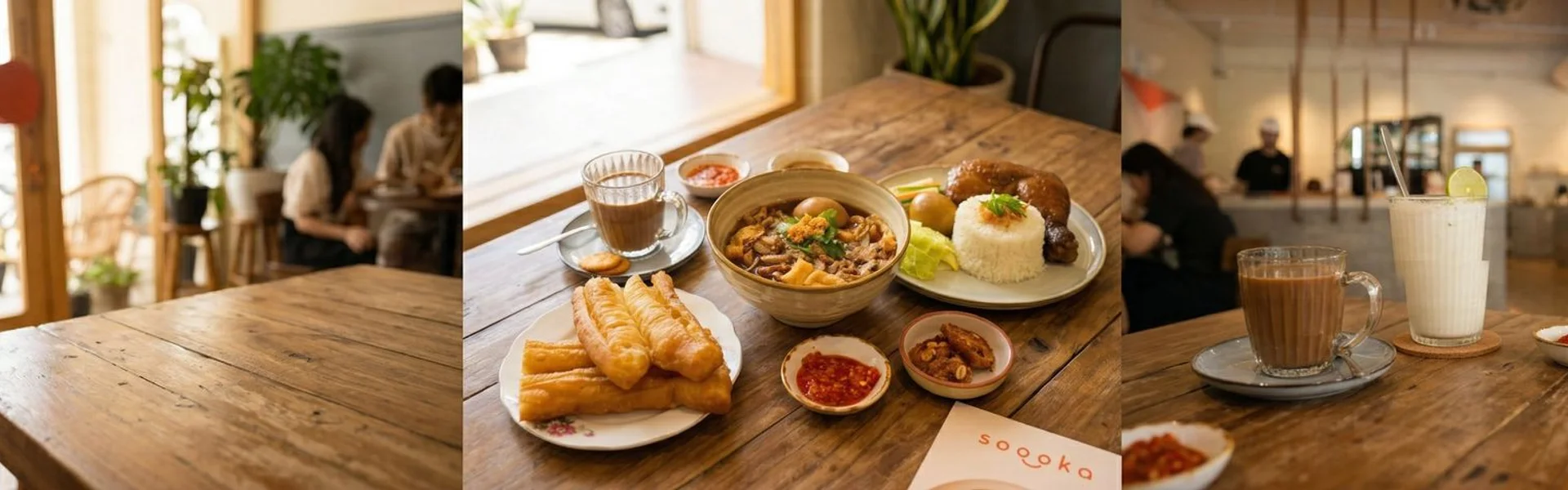 Full spread of Soooka Cafe menu items
